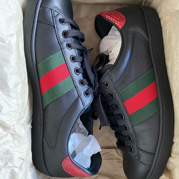 Gucci Ace Leather Sneaker size 8 men - Picture 1 of 13